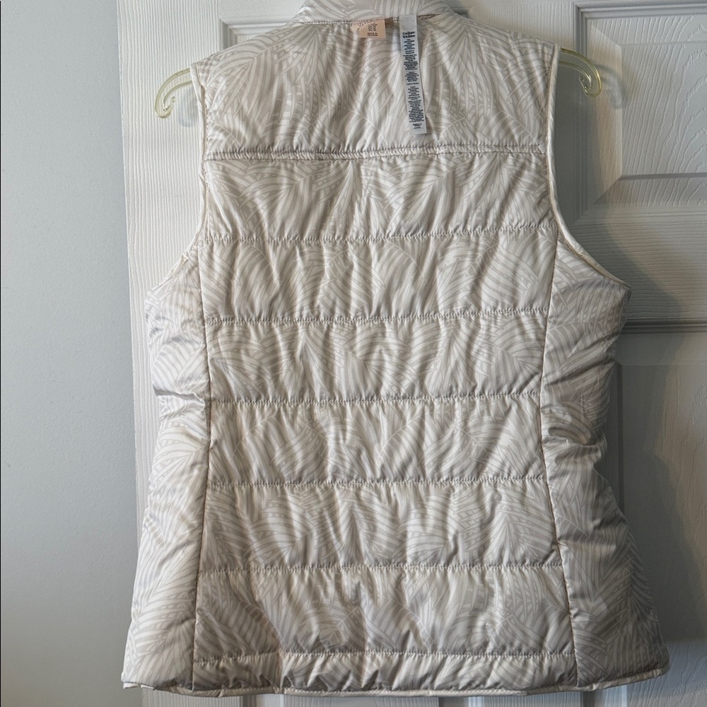 Tommy Bahama Cream /White Quilted Zip-Front Puffer Vest size M BNWOT - Picture 5 of 12